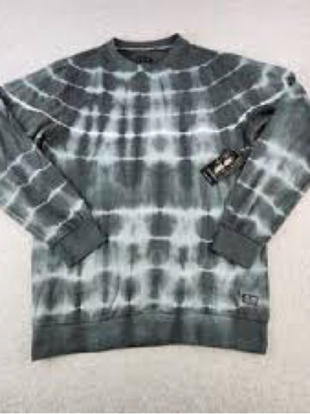 Navy Yard Grey Tie Dye Crewneck